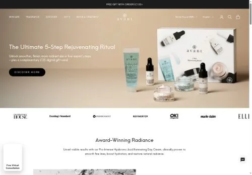Avant skincare April 2026