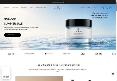 Avant skincare May 2026