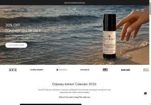 Avant skincare August 2026