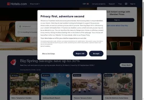 Hotels.com February 2026