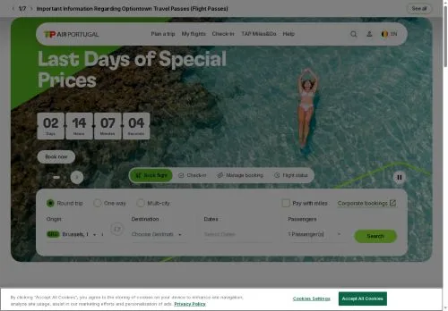 TAP Air Portugal September 2026
