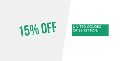 15% OFF at Benetton — Subscribe to the newsletter