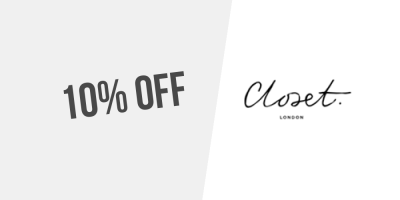 10% OFF your first order at Closet London (subscribe to the newsletter)