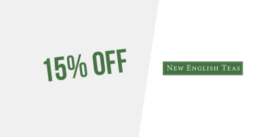 15% OFF first order at New English Teas — Subscribe to the newsletter