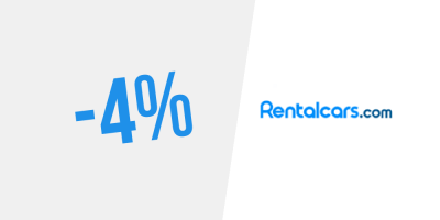 4% discount at Rentalcars.com