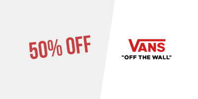 Outlet! Up to 50% OFF + 20% extra at Vans