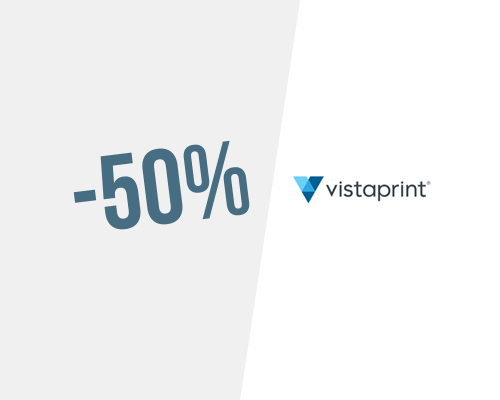 Up to 50% off business cards at Vistaprint